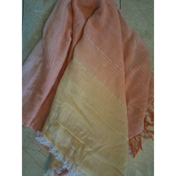 Anthropologie Ahujasons Summer Cotton Fringe Scarf 84" x 76" - Picture 1 of 5